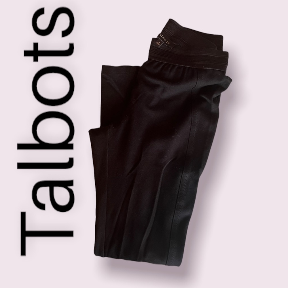 Talbots Black Ponte Leggings size small
